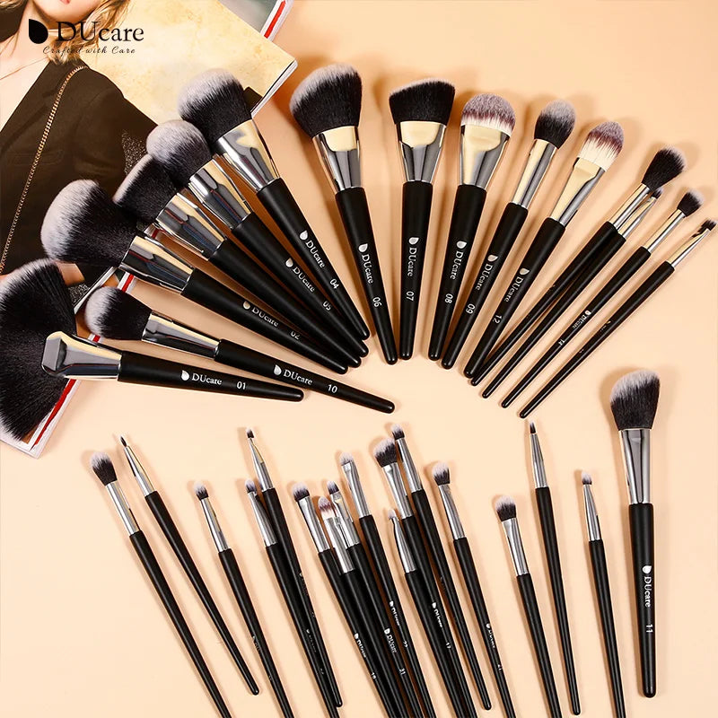 DUcare Professional Makeup Brush Set with 10 to 32 Pieces for Flawless Beauty