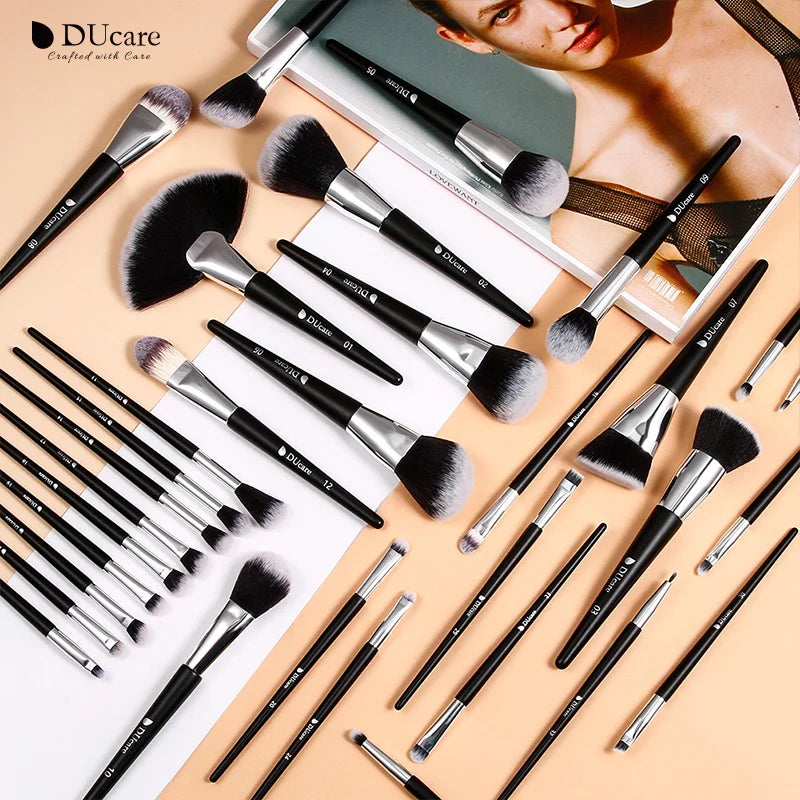 DUcare Professional Makeup Brush Set with 10 to 32 Pieces for Flawless Beauty