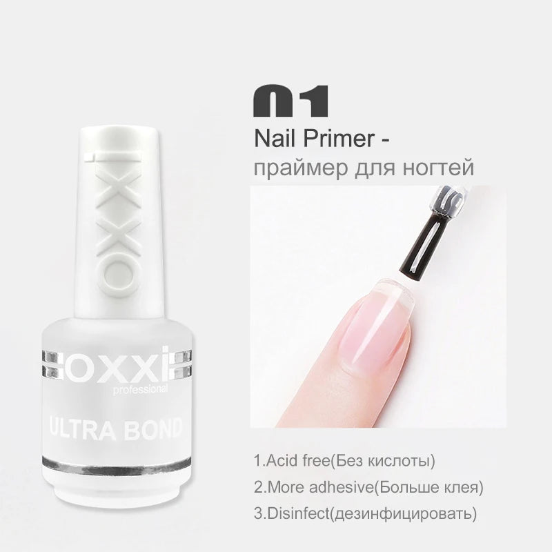 OXXI 15ml Base and Top Coat Gel Polish Semi-Permanent Rubber Varnish
