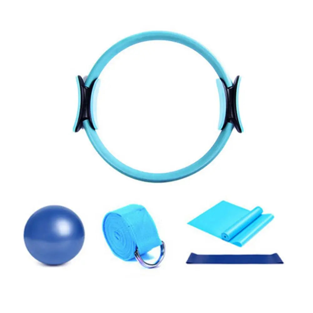 5 Piece Pilates Ring Set for Women - Yoga Circle Fitness Equipment