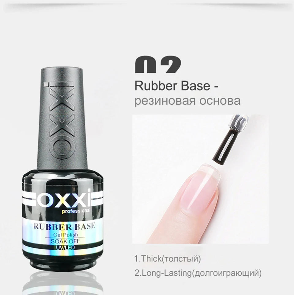 OXXI 15ml Base and Top Coat Gel Polish Semi-Permanent Rubber Varnish