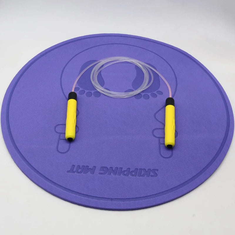 Jump Rope Mat with Shock Absorption and Sound Insulation for Home Yoga Fitness