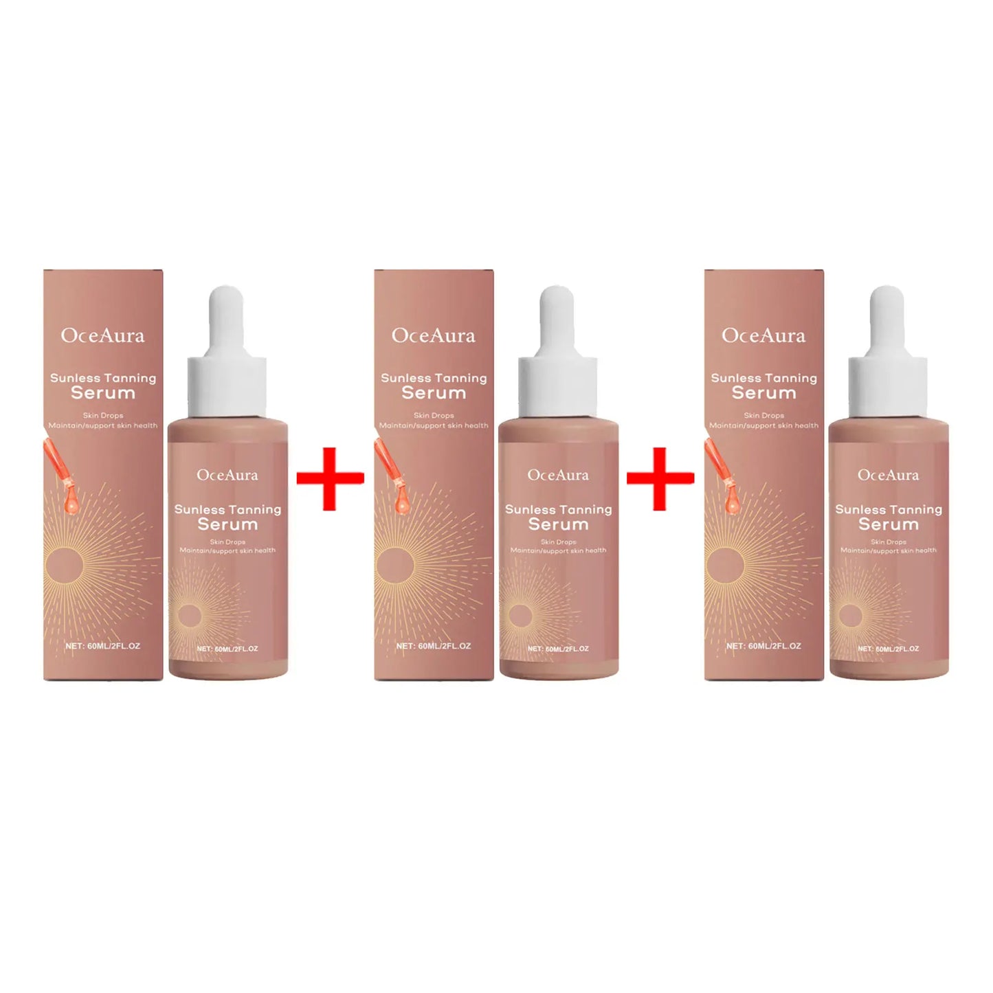 Herbal Sunless Tanning Lotion Serum Natural Bronzer for Darker Skin Tone