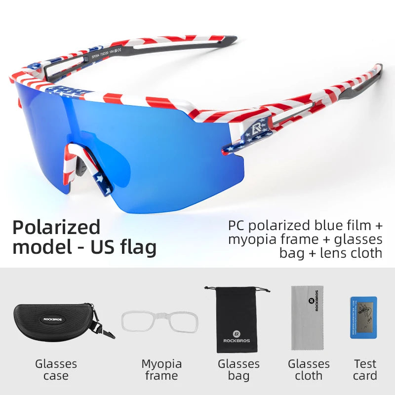 ROCKBROS UV400 Polarized Cycling Glasses for Outdoor Sports and Fishing