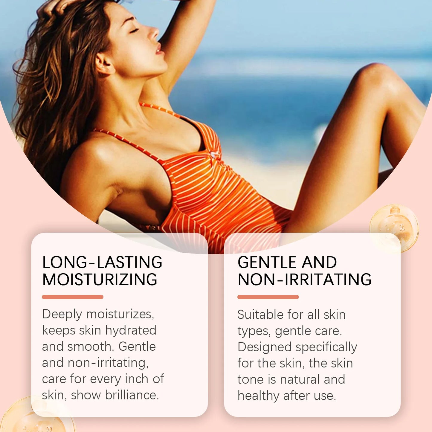 Herbal Sunless Tanning Lotion Serum Natural Bronzer for Darker Skin Tone