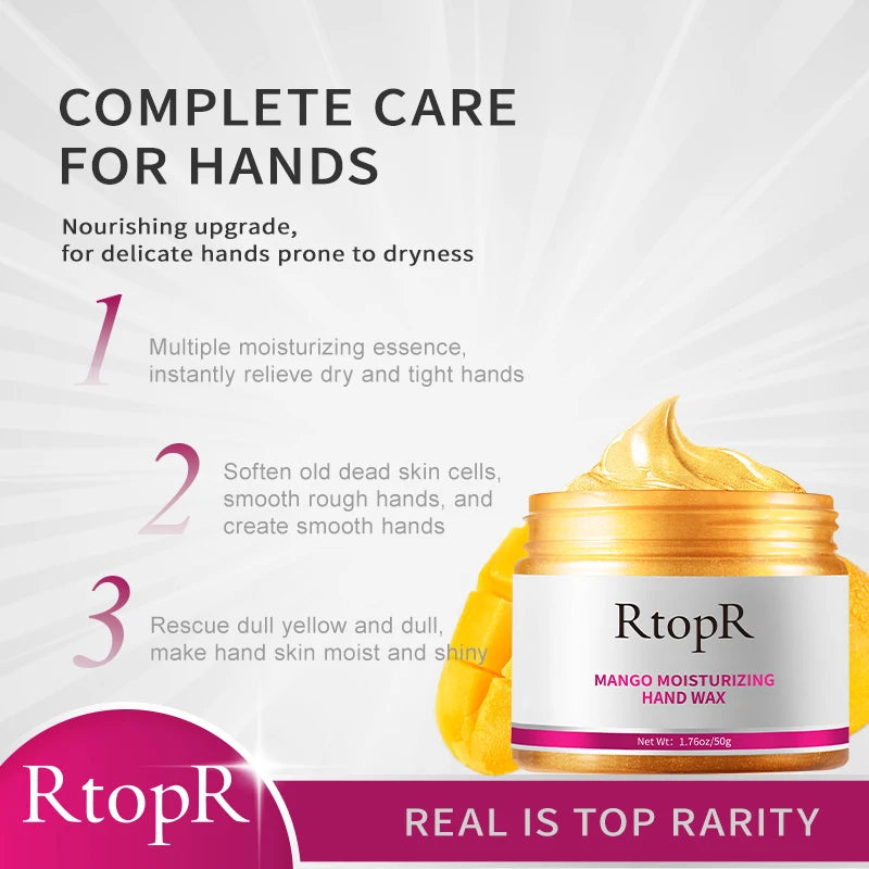 Mango Moisturizing Hand Wax Exfoliating Cream for Anti-Aging Callus Care