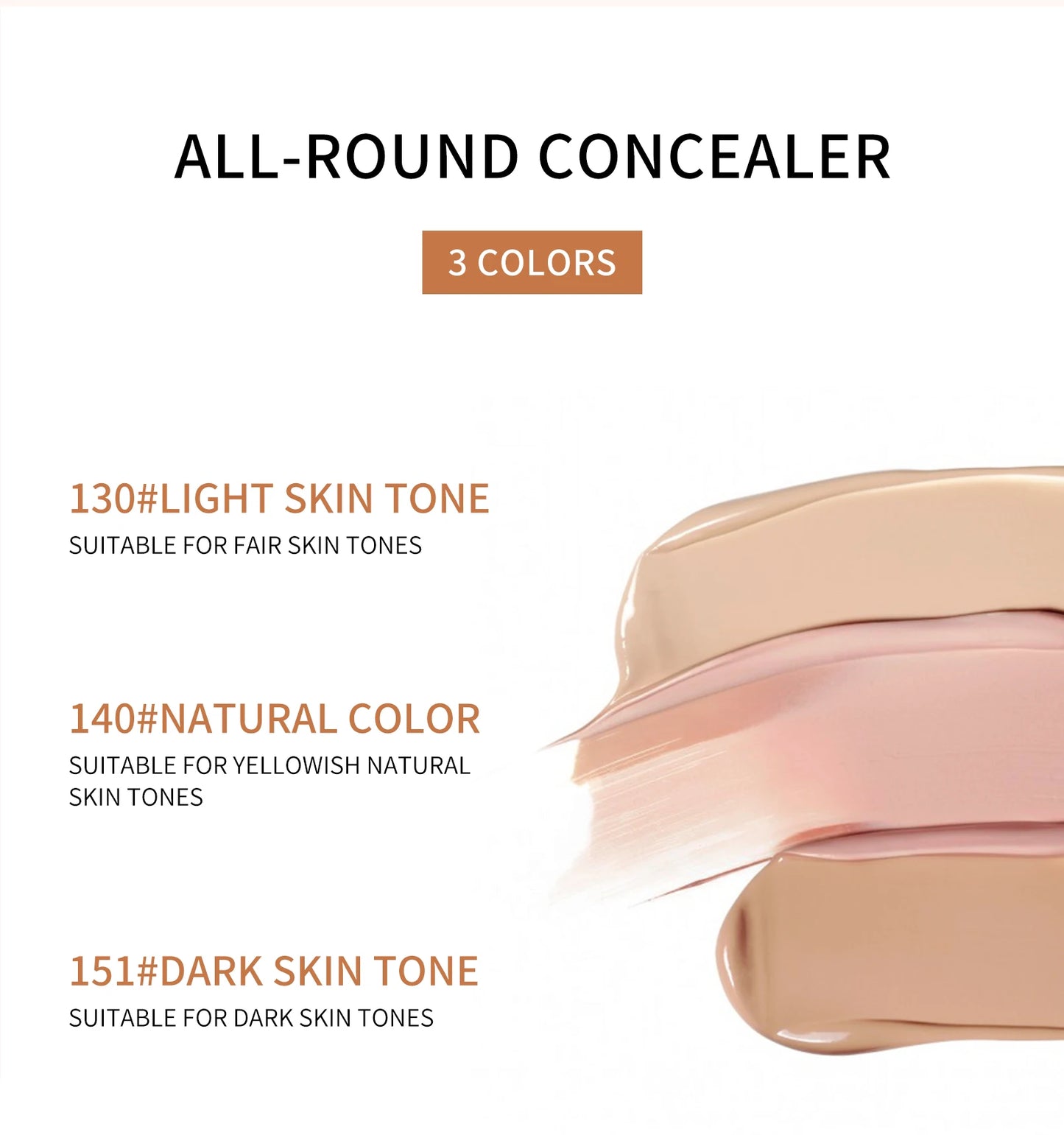 High Coverage Waterproof Concealer BB Cream for Dark Circles and Freckles