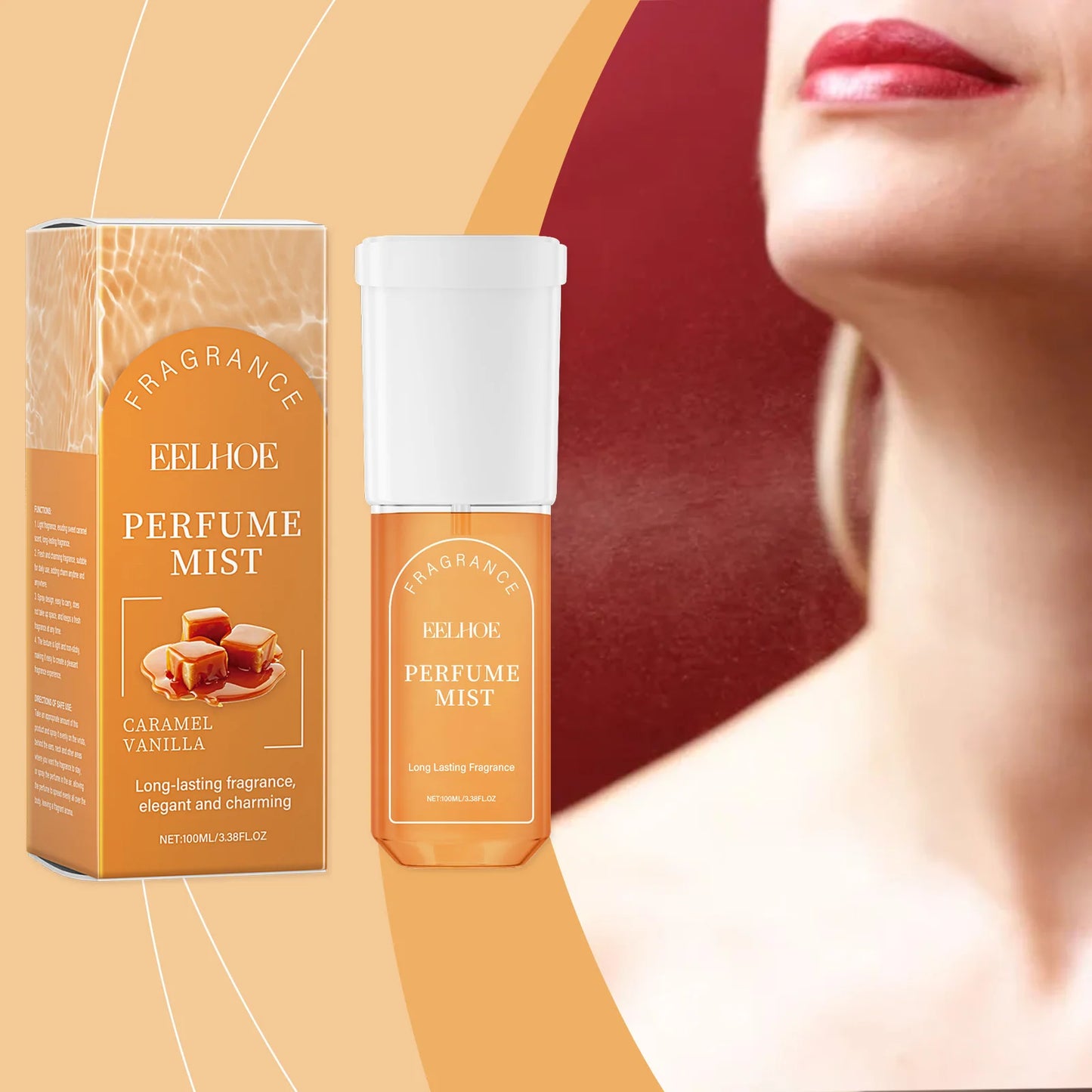EELHOE Caramel Vanilla Body Pheromone Perfume Spray for Women 100ml
