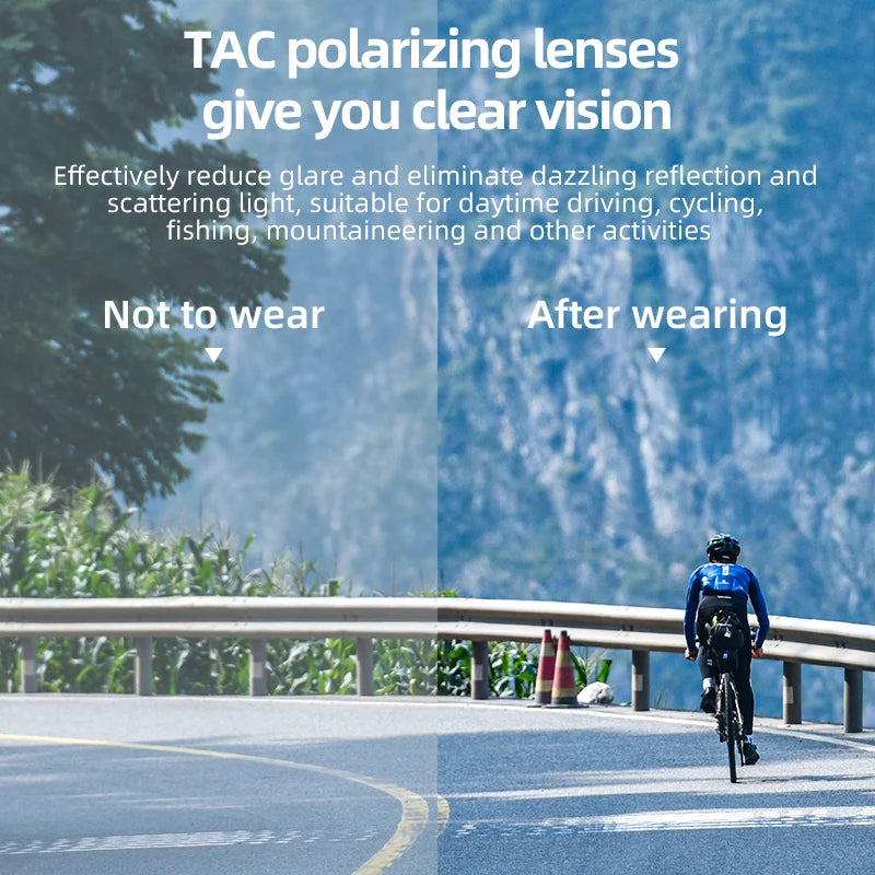 ROCKBROS Polarized UV400 Cycling Glasses for Outdoor Sports and Fishing