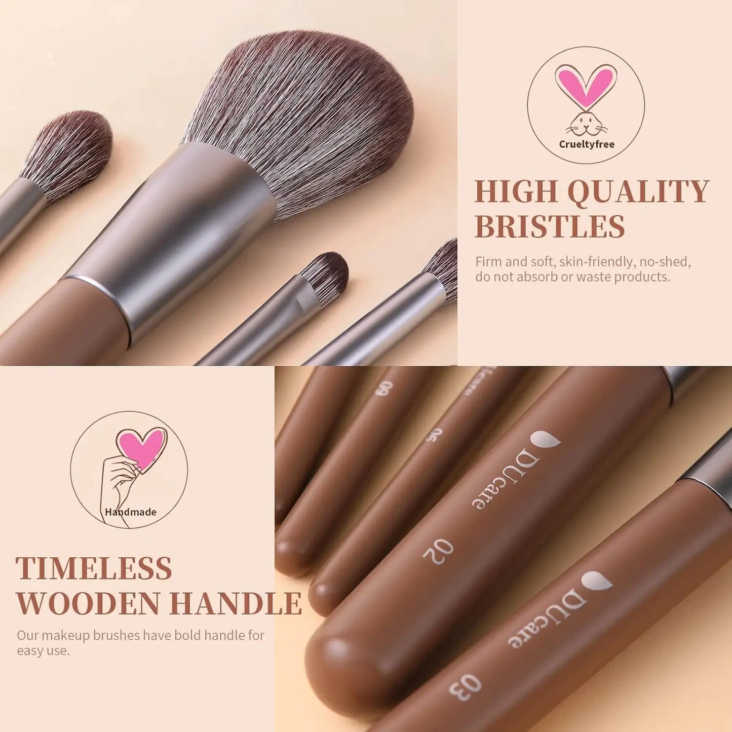 DUcare Professional Makeup Brush Set with 10 to 32 Pieces for Flawless Beauty