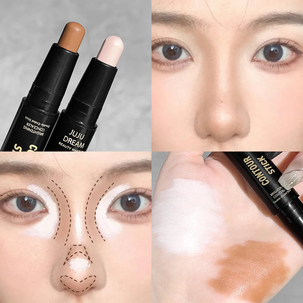 Double-Ended Contouring Stick for Nose and Face Highlighting by JUJU Dream