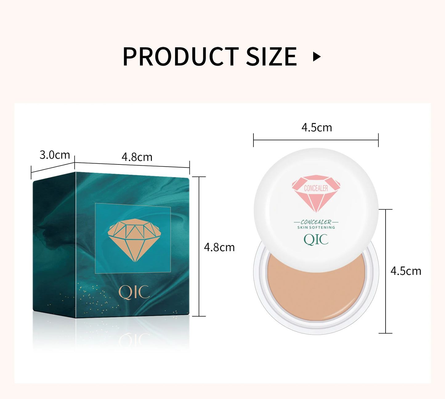 High Coverage Waterproof Concealer BB Cream for Dark Circles and Freckles