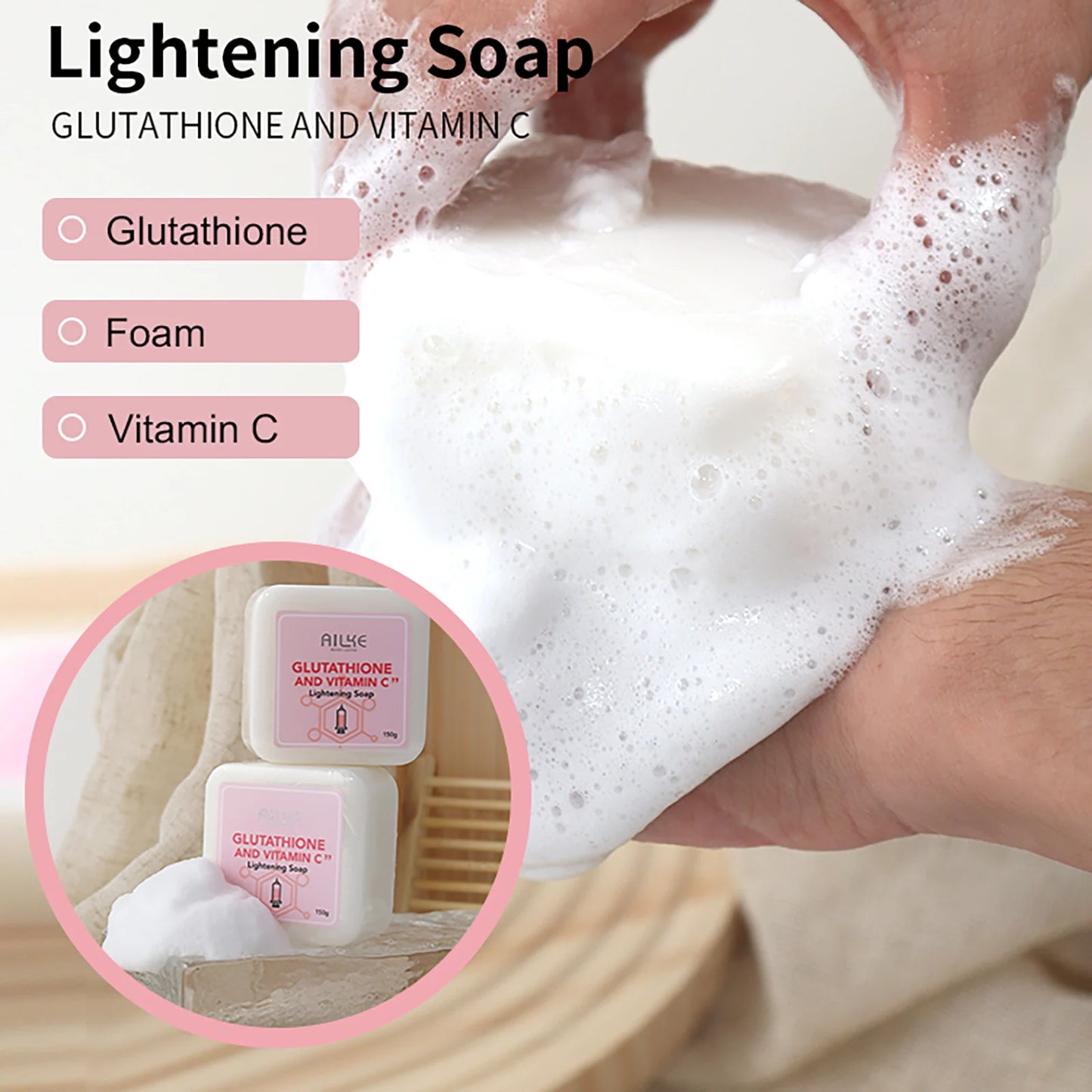 AILKE Whitening Skin Care Set with Glutathione and Vitamin C for Bright Skin