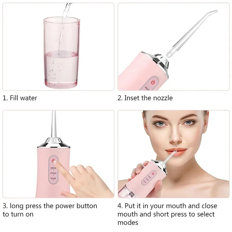 1200mAh Electric Toothbrush and Water Flosser Combo for Teeth Cleaning