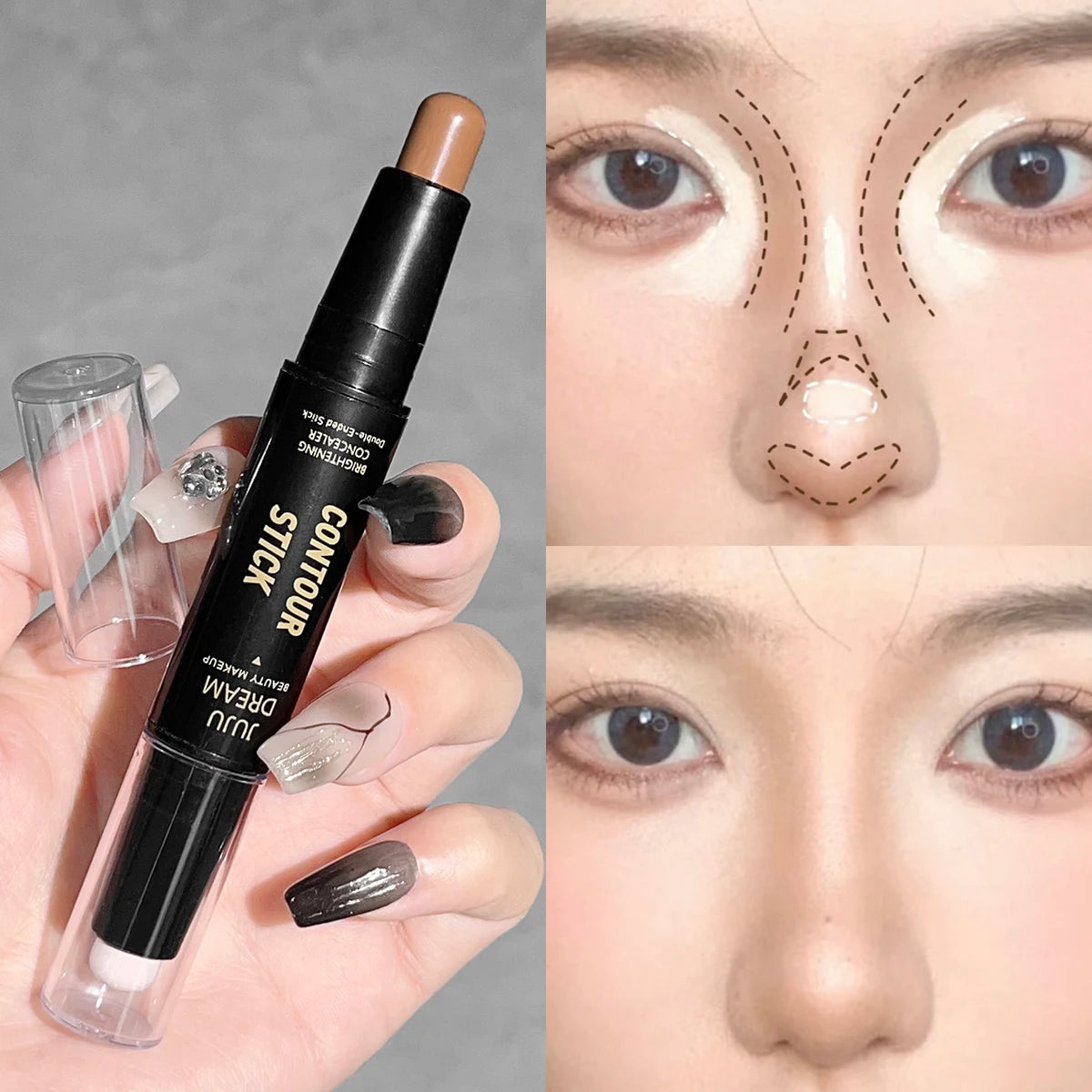 Double-Ended Contouring Stick for Nose and Face Highlighting by JUJU Dream