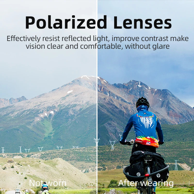 Rockbros Polarized Cycling Glasses UV400 Protection Unisex Sport Eyewear