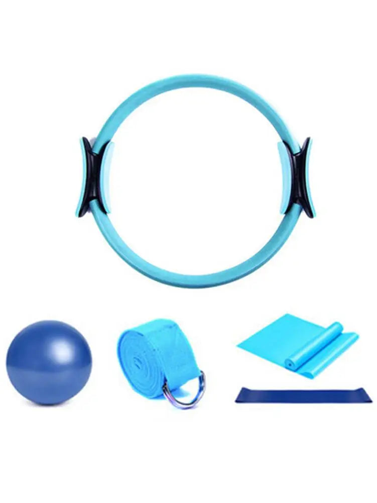5 Piece Pilates Ring Set for Women - Yoga Circle Fitness Equipment