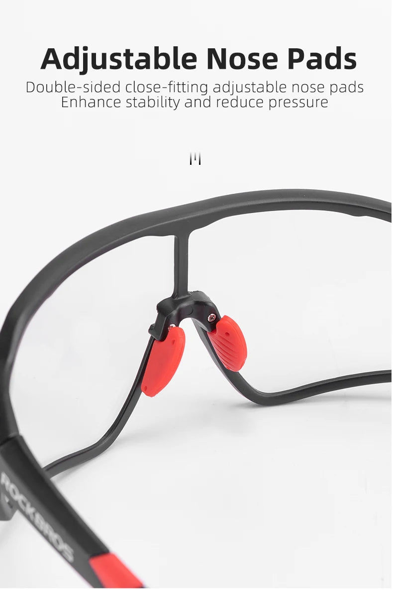 Rockbros Photochromic Cycling Glasses UV400 Protection for MTB and Road Bike
