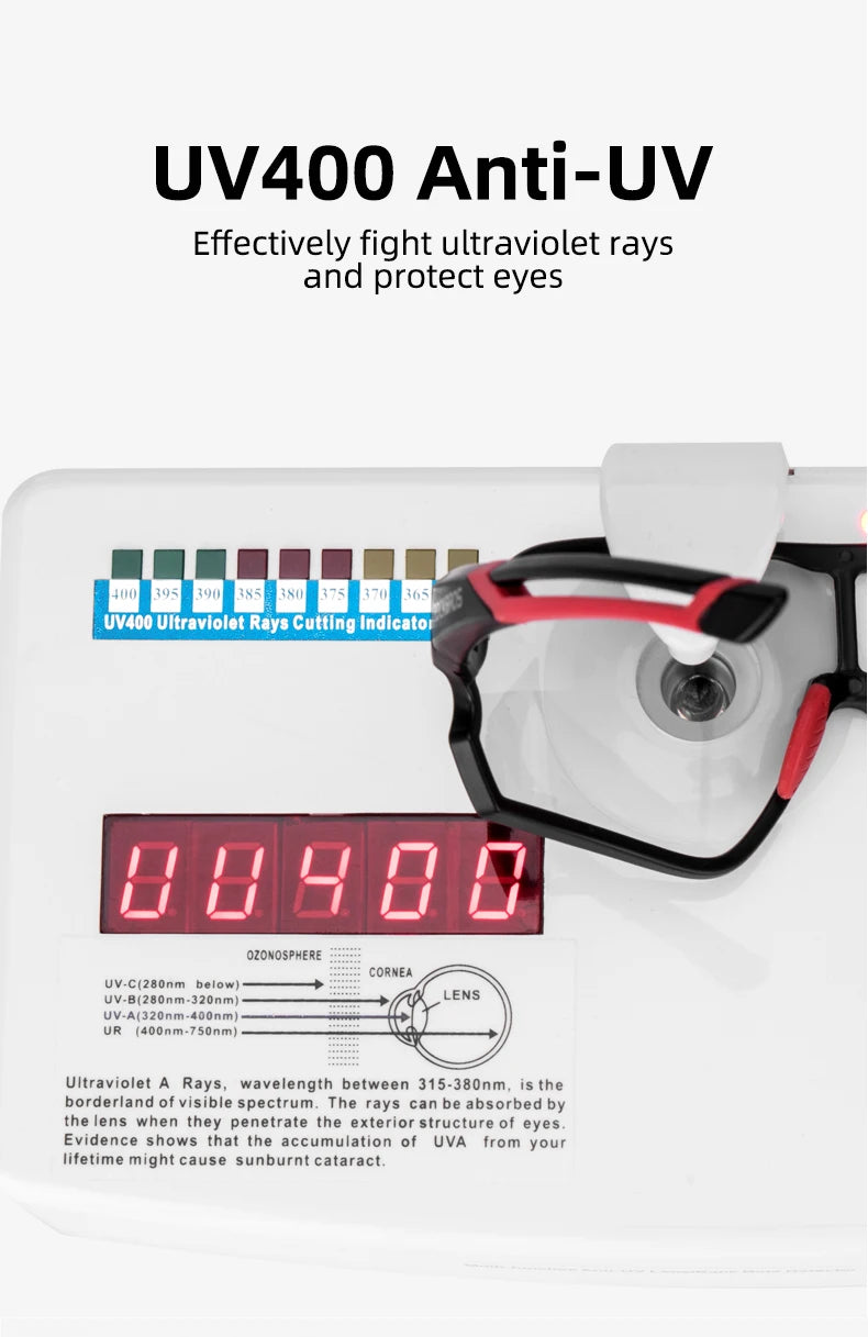 Rockbros Photochromic Cycling Glasses UV400 Protection for MTB and Road Bike