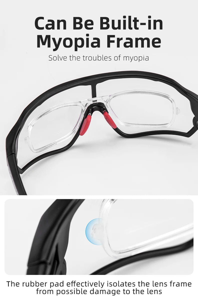 Rockbros Photochromic Cycling Glasses UV400 Protection for MTB and Road Bike