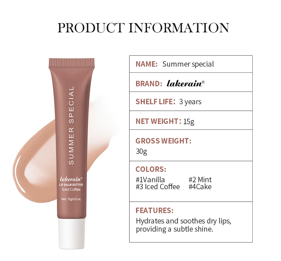 Lip Balm Set Four Pack Deep Moisturizing Lip Care Nourishing Color Lip Glaze Kit For Smooth Lips