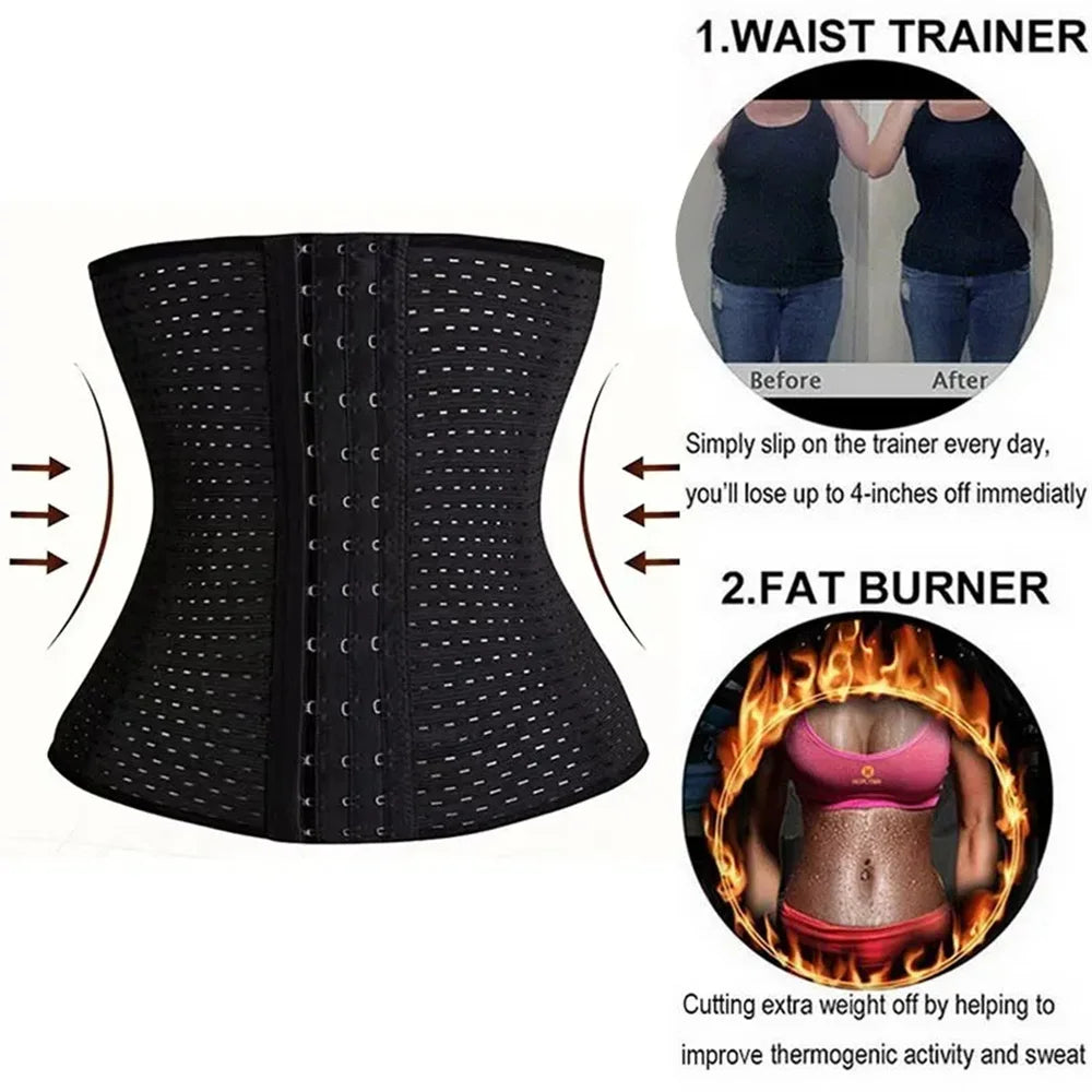 Women Tummy Slimming Black Belly Band Shapewear Corset for Postpartum Support