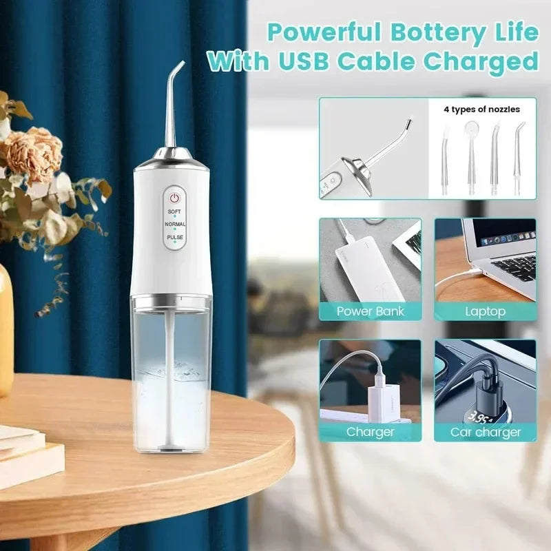 1200mAh Electric Toothbrush and Water Flosser Combo for Teeth Cleaning