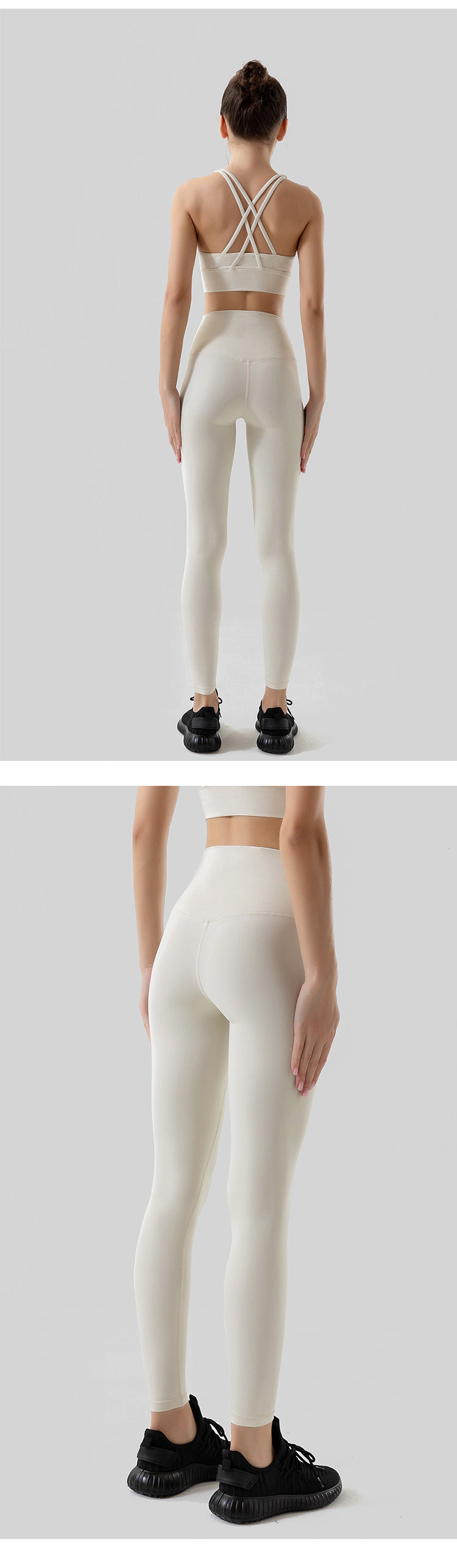 Women's High Waist Yoga Leggings and Tops Fitness Sportswear Set