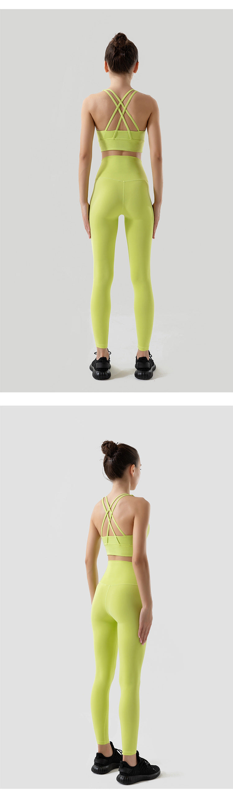 Women's High Waist Yoga Leggings and Tops Fitness Sportswear Set