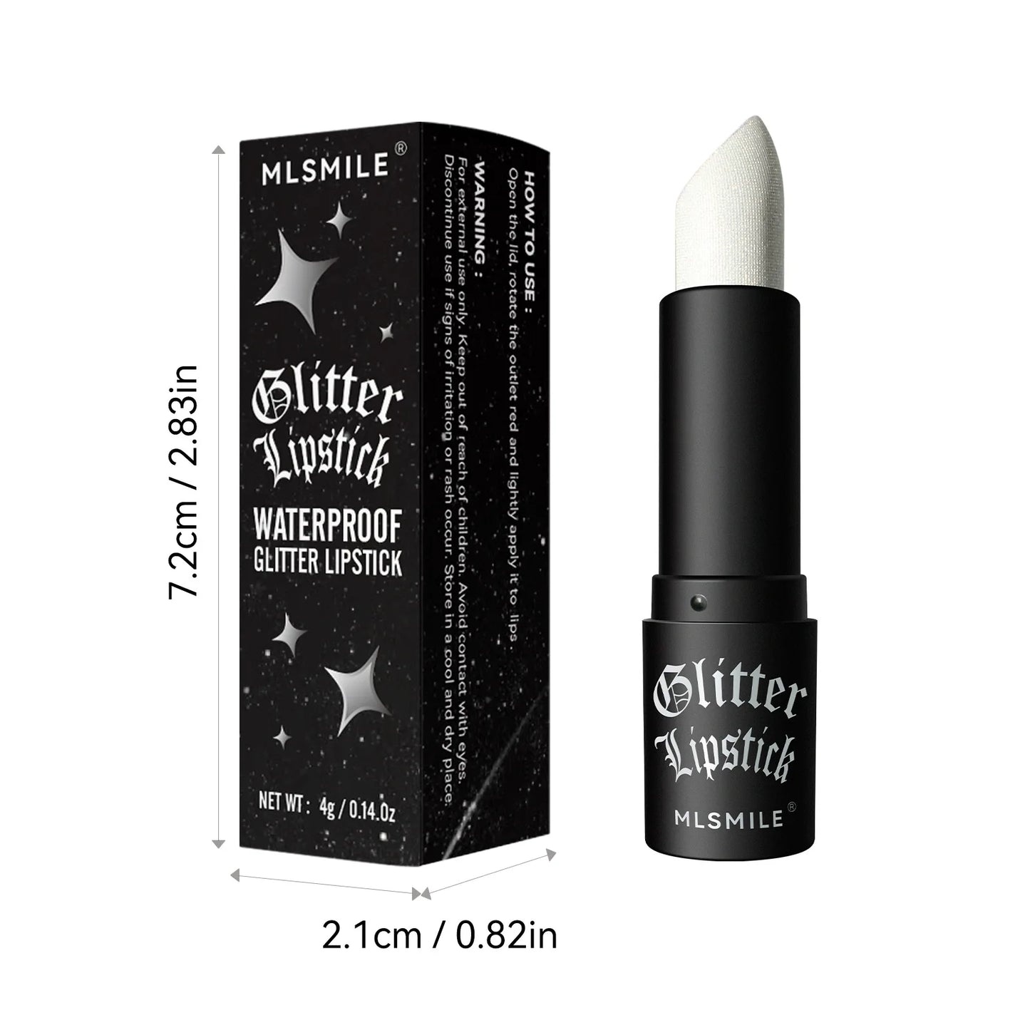 7 Colors Waterproof Glitter Lipstick Long Lasting Metallic Makeup for Women