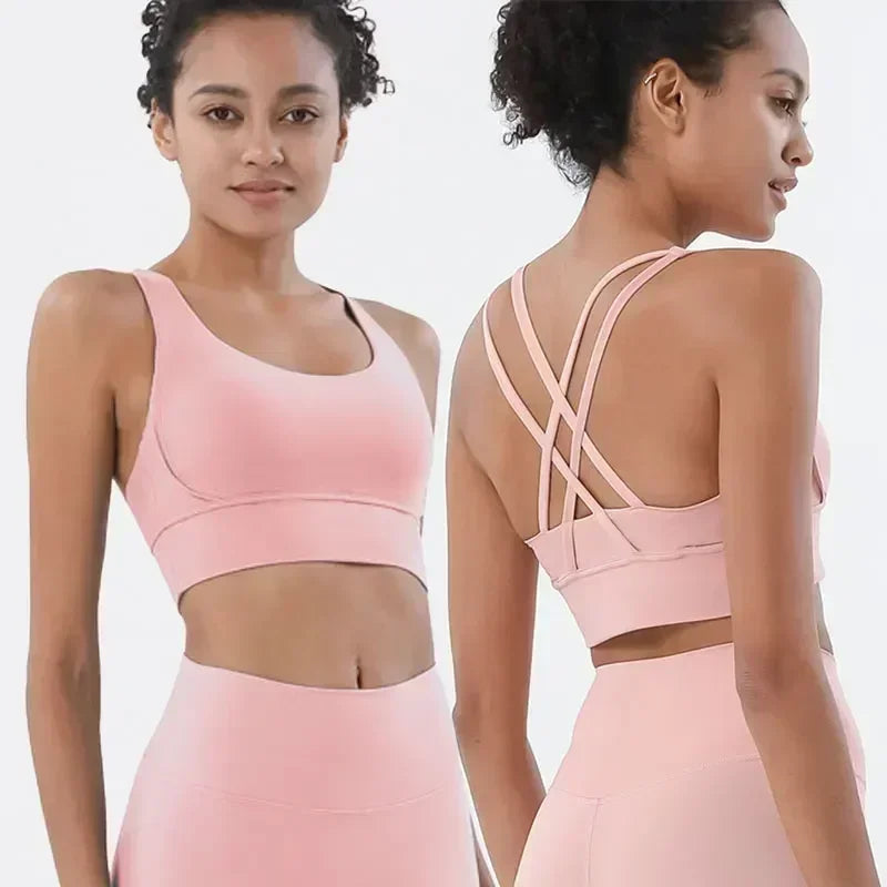 Women's High Waist Yoga Leggings and Tops Fitness Sportswear Set