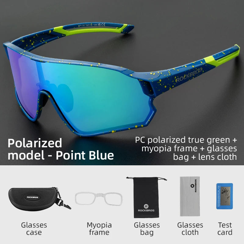 Rockbros Polarized Cycling Glasses UV400 Protection Unisex Sport Eyewear