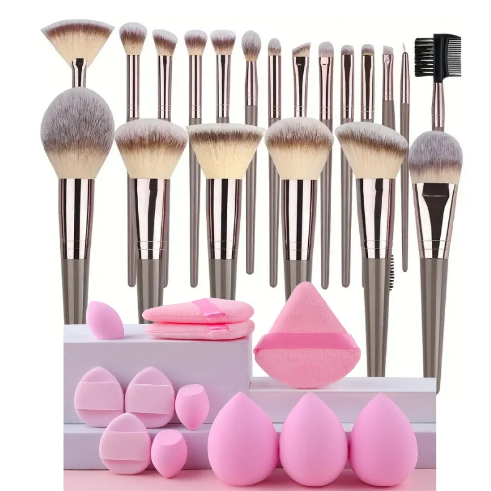Professional Makeup Brushes Set 3 To 20 Pieces Soft Fluffy Foundation Eyeshadow Concealer Blending Kabuki Brush