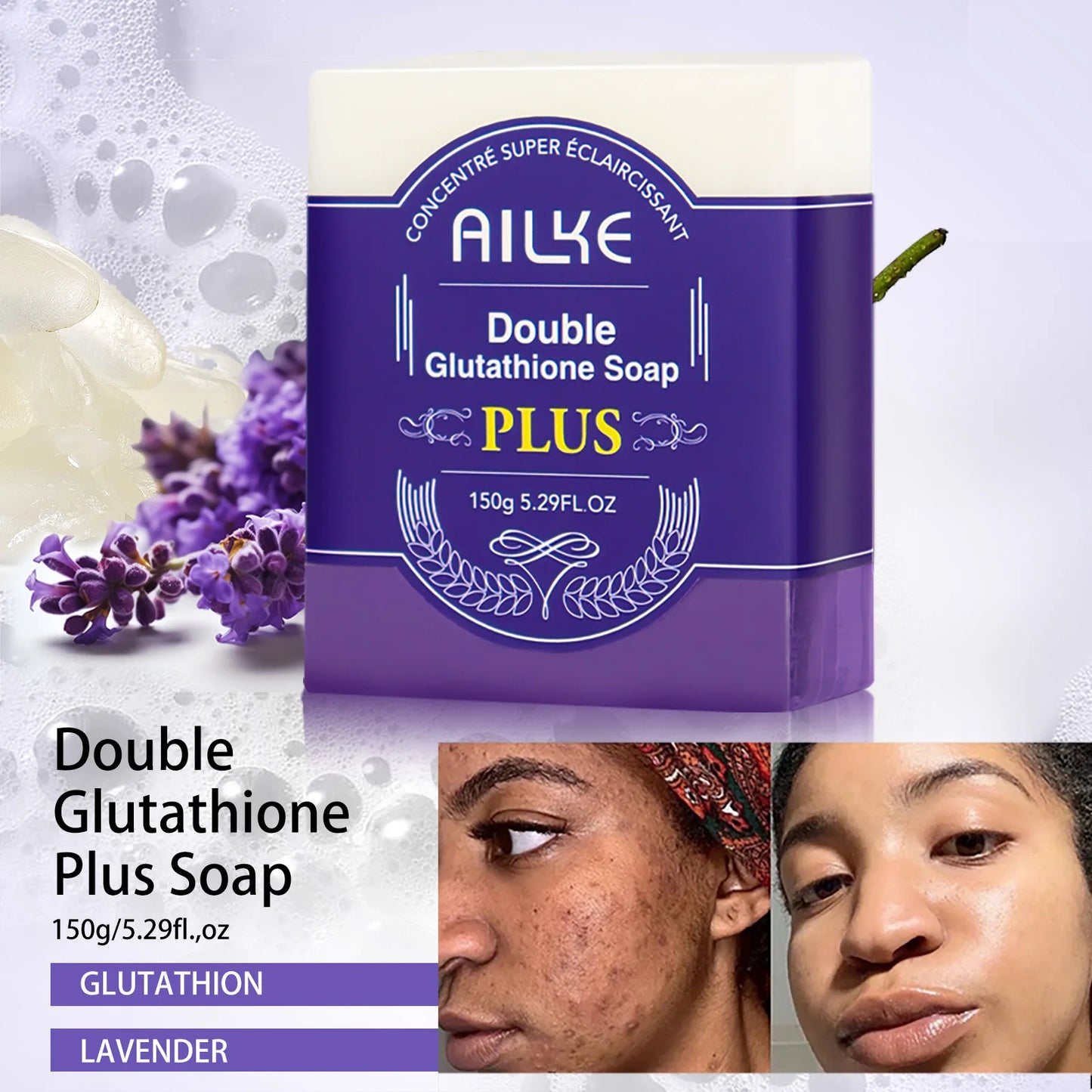 AILKE Glutathione Bleaching Cream Advanced Lightening Lotion for Glowing Skin