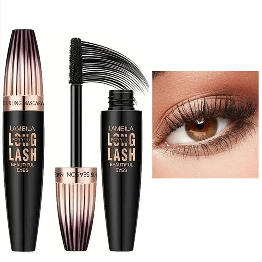 Waterproof 4D Mascara for Thick Long Lashes Curling Smudge-proof Makeup Tool