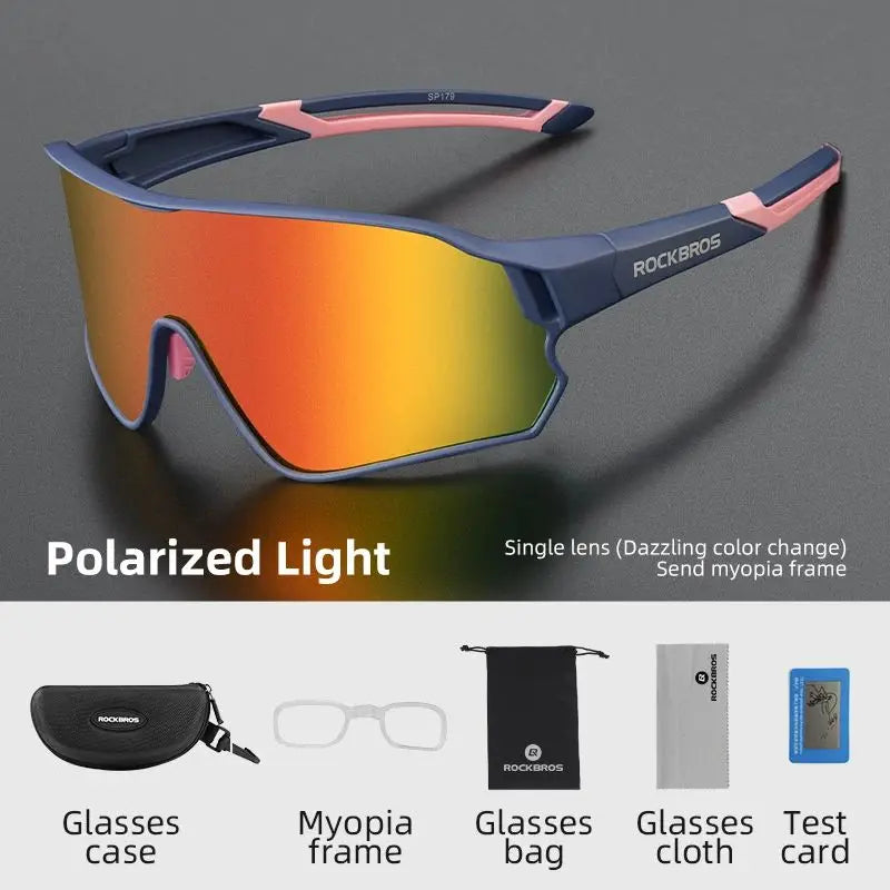 ROCKBROS Polarized Cycling Glasses UV400 Protection for MTB and Road Biking