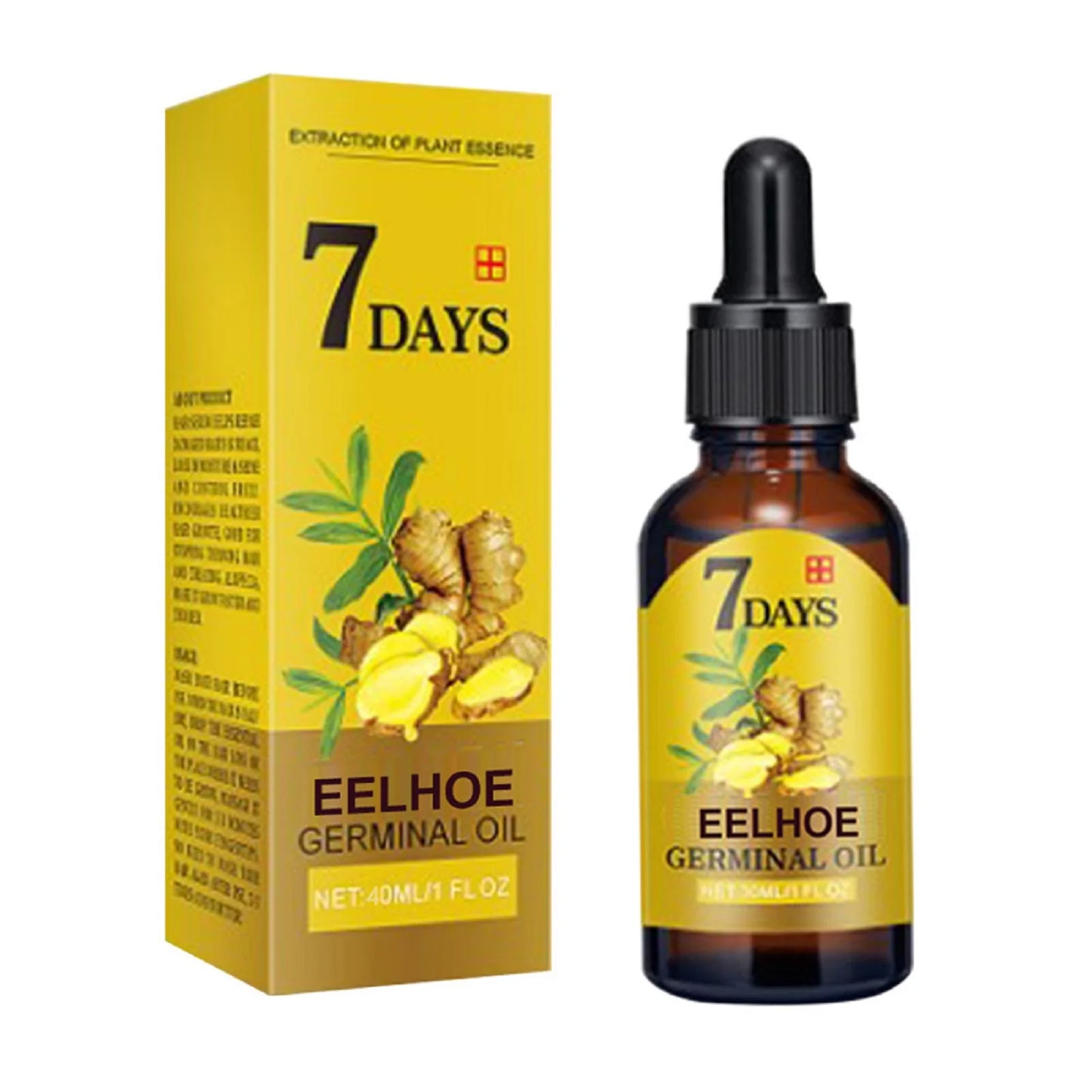 EELHOE Ginger Hair Growth Oil Natural Anti-Hair Loss Treatment 40ml