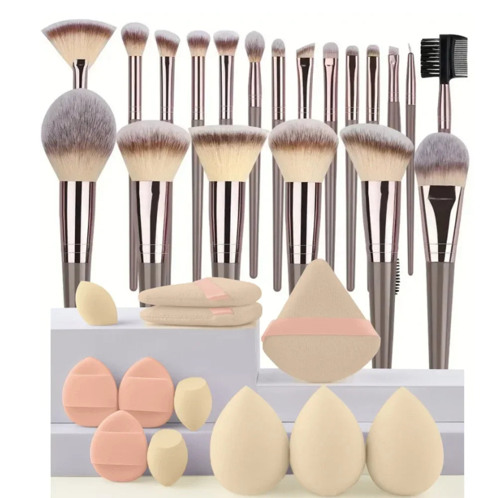 Professional Makeup Brushes Set 3 To 20 Pieces Soft Fluffy Foundation Eyeshadow Concealer Blending Kabuki Brush