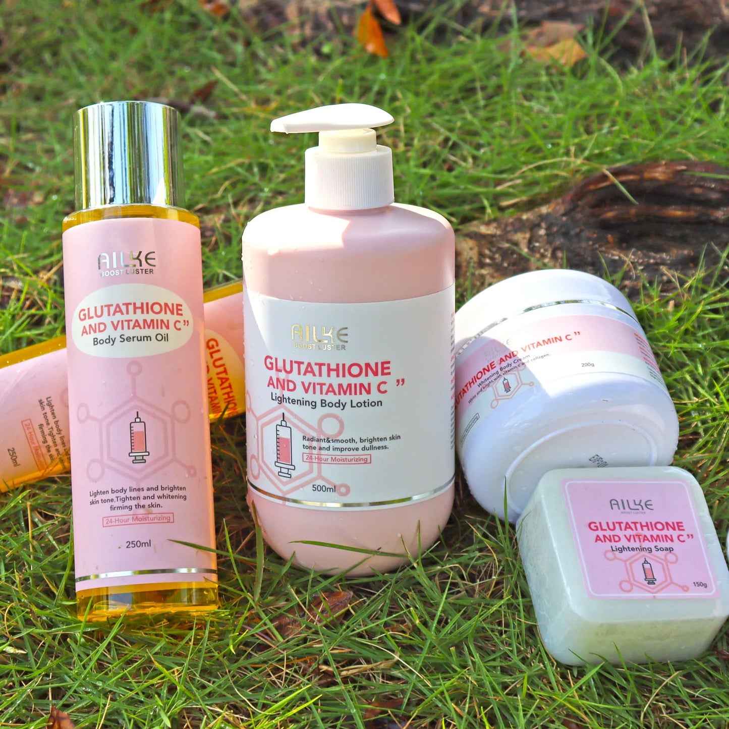 AILKE Whitening Skin Care Set with Glutathione and Vitamin C for Bright Skin
