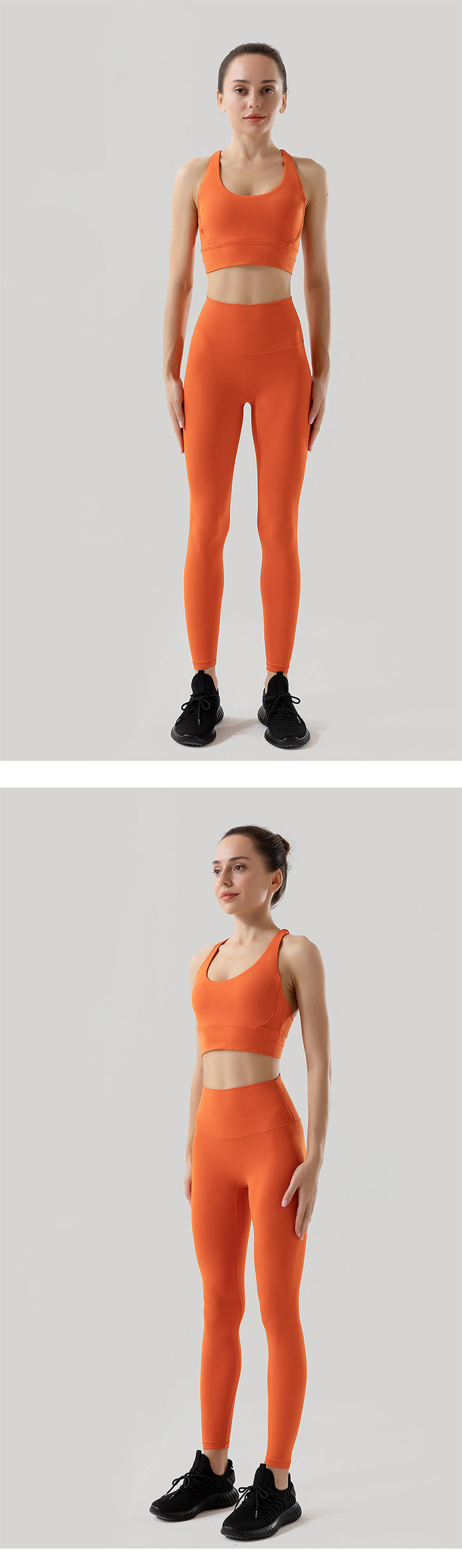 Women's High Waist Yoga Leggings and Tops Fitness Sportswear Set