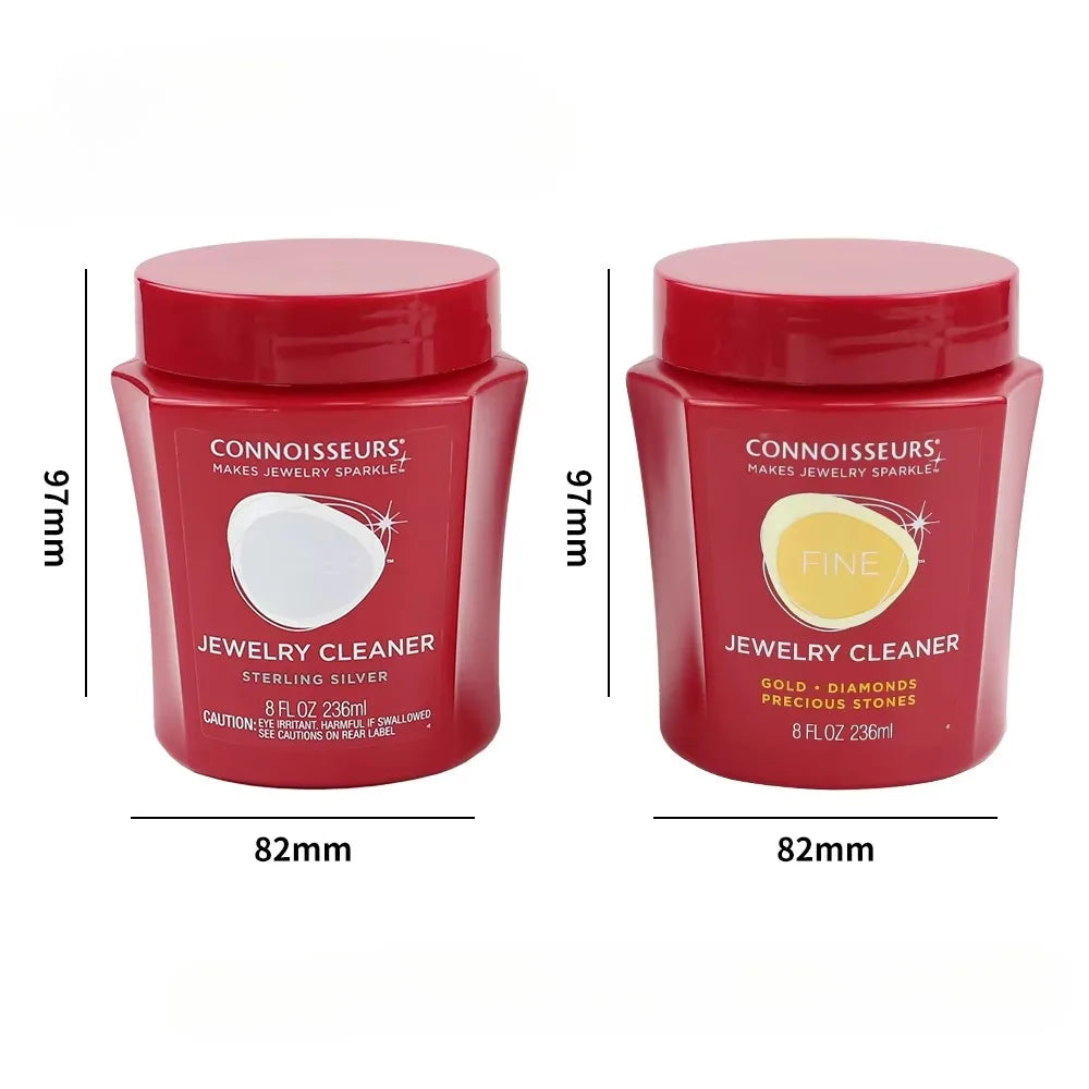 Jewelry Cleaning Solution with Basket for Gold Silver and Platinum Care