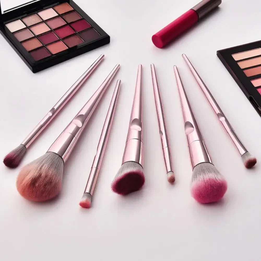 10 Pcs Pro Makeup Brushes Set With Bag Foundation Eyebrow Eyeshadow Cosmetic Tools