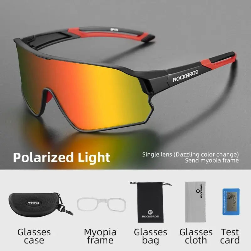 ROCKBROS Polarized Cycling Glasses UV400 Protection for MTB and Road Biking