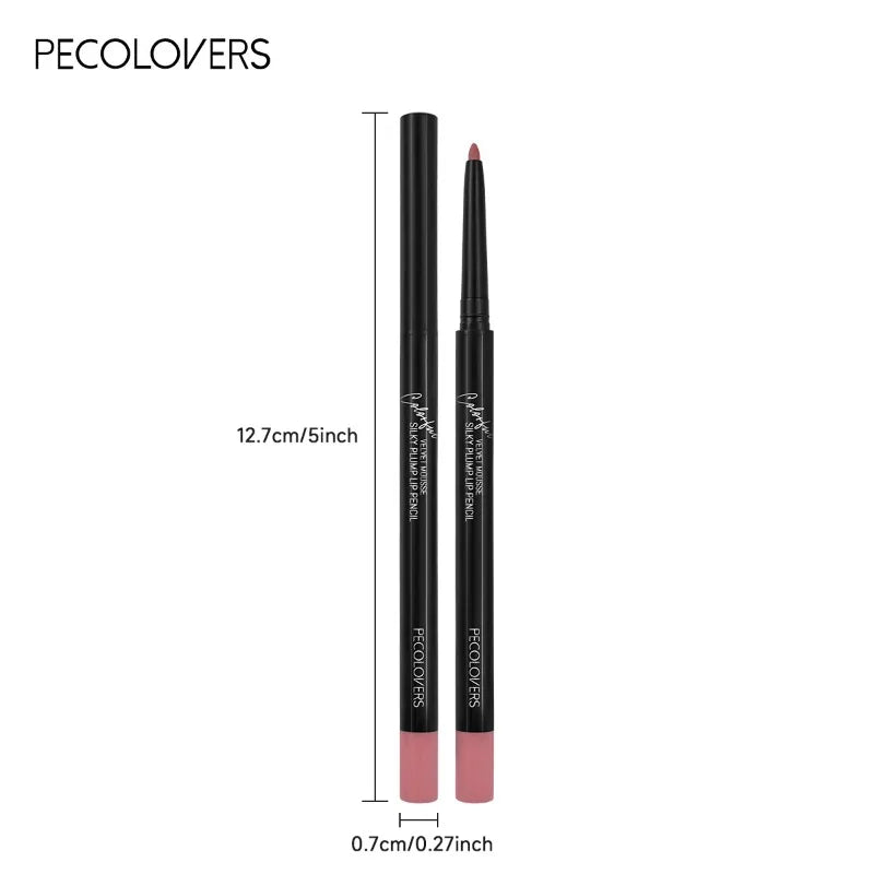Waterproof Matte Lipliner Pencil in Red Long Lasting Non-Stick Moisturizing Tint