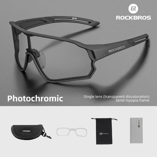 Rockbros Photochromic Cycling Glasses UV400 Protection for MTB and Road Bike