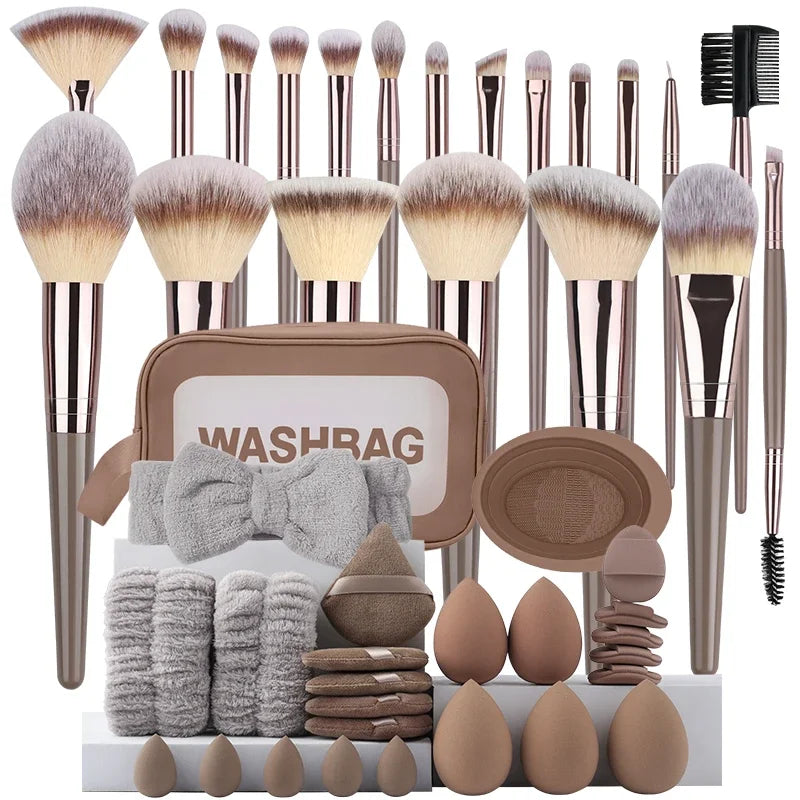 Professional Makeup Brushes Set 3 To 20 Pieces Soft Fluffy Foundation Eyeshadow Concealer Blending Kabuki Brush