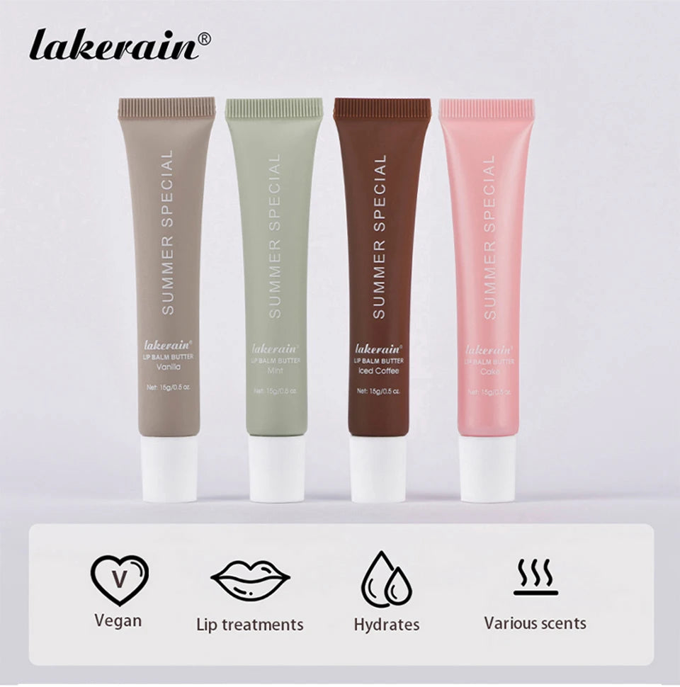 Lip Balm Set Four Pack Deep Moisturizing Lip Care Nourishing Color Lip Glaze Kit For Smooth Lips