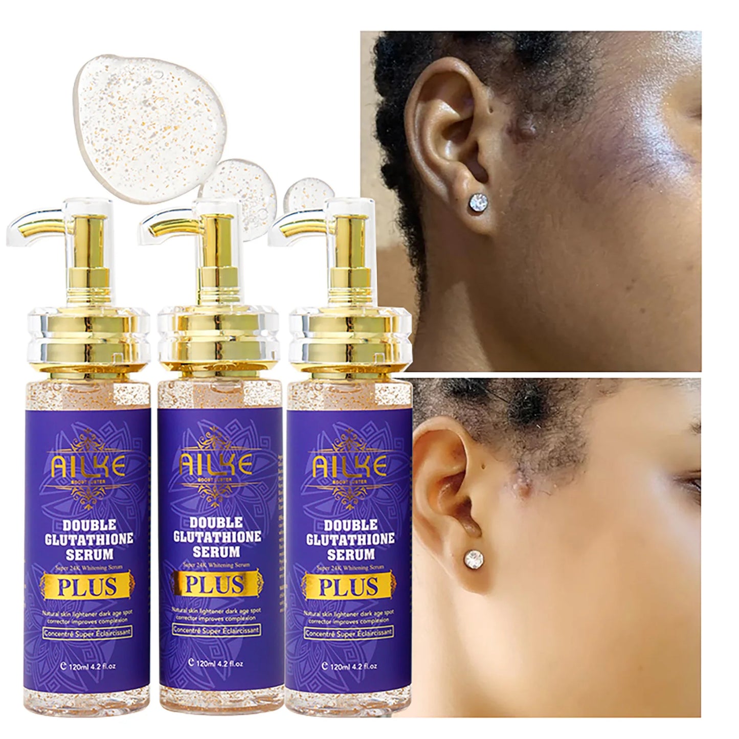 AILKE Glutathione Bleaching Cream Advanced Lightening Lotion for Glowing Skin