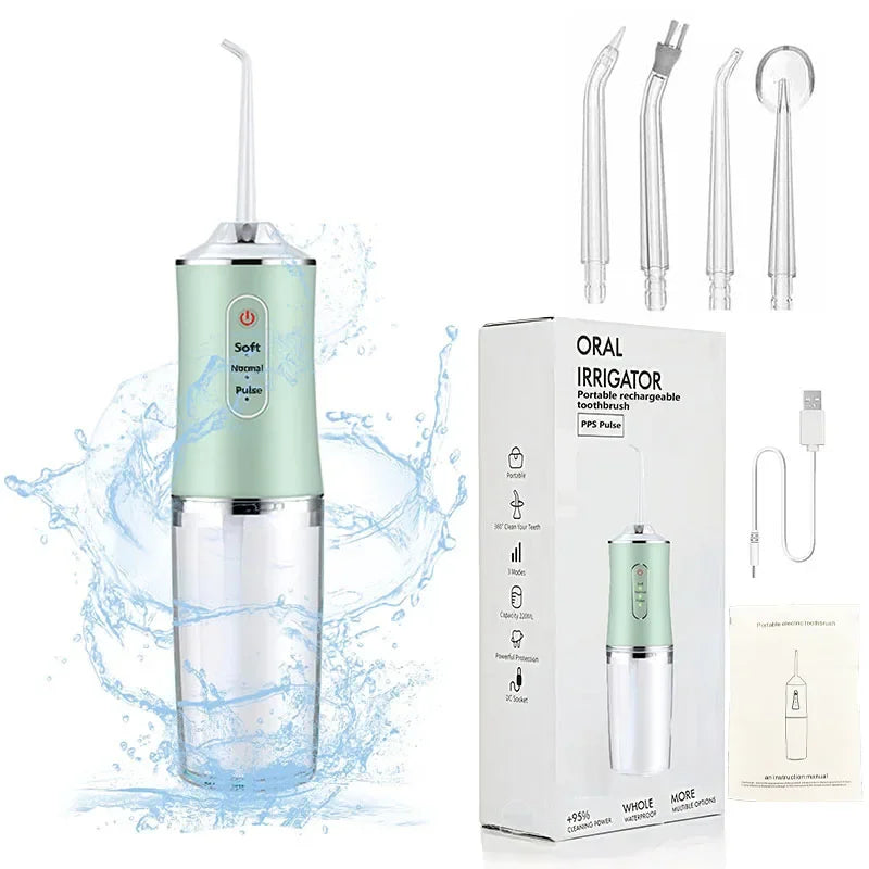 1200mAh Electric Toothbrush and Water Flosser Combo for Teeth Cleaning