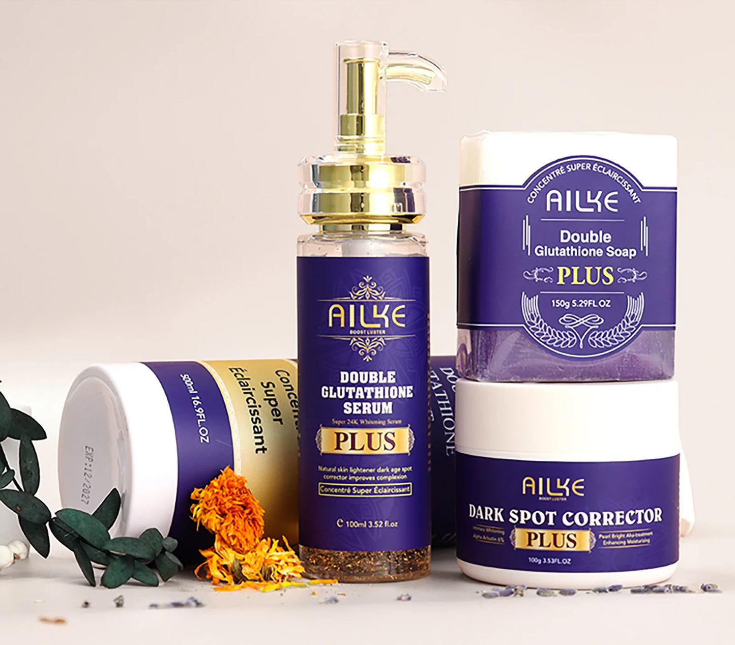 AILKE Glutathione Bleaching Cream Advanced Lightening Lotion for Glowing Skin